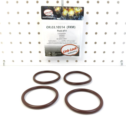 LINK-LOCK 4PCS OR.03.10514 FKMバイトン 51×5 シールユニバーサルOリングキット 0000001 1670331 06.56936-6405 MAN DAF用