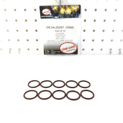 LINK-LOCK 10PCS OR.04.20297 FKM Viton Sealing O-Ring Kit of Injector Shaft 15832-PNA-003 15066-77A00 96721-19017 for HONDA for NISSAN for TOYOTA