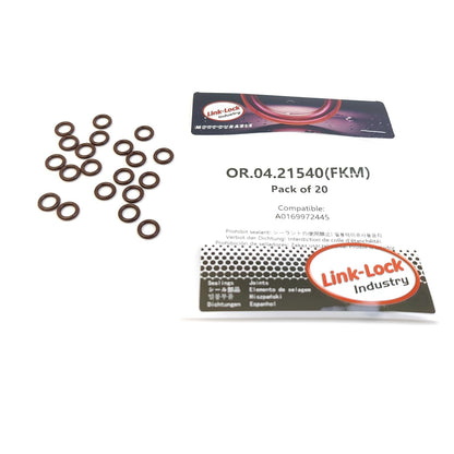 LINK-LOCK 20PCS OR.04.21540 FKM Viton Sealing O-Ring Kit A0169972445 of Coolant Pipe For MERCEDES-BENZ-W212 W204 X204 W166 W164-M272 M278 M276