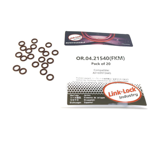 LINK-LOCK 20PCS OR.04.21540 FKM VitonシーリングOリングキット A0169972445 クーラントパイプ用 メルセデス・ベンツ-W212 W204 X204 W166 W164-M272 M278 M276