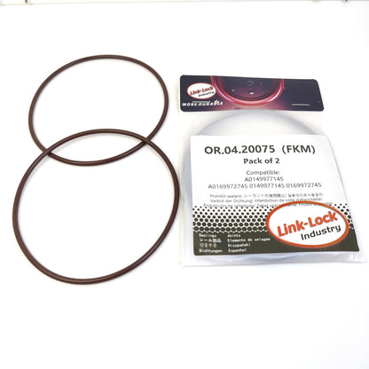 LINK-LOCK 2PCS OR.04.20075 FKMバイトン製シーリングOリングキット シリンダーライナーからクランクケース底部用 A0149977145 A0169972745 0149977145 0169972745 メルセデスベンツ用