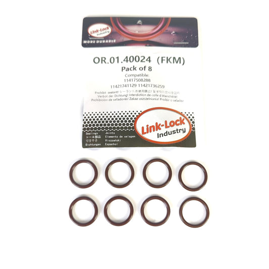 링크락 8PCS FKM Viton 오링 .01.40024 엔진 오일 펌프 오링 개스킷 11417508288 11421741129 11421736259 BMW N62 N63 N73용