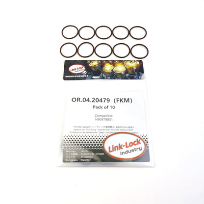 LINK-LOCK 10PCS OR.04.20479 FKM Viton Sealing O-Ring Kit of Camshaft N90978801 for VW