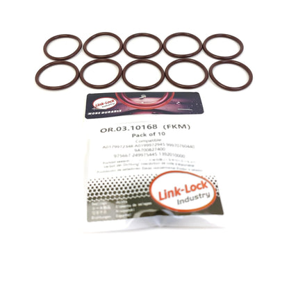 LINK-LOCK 10PCS OR.03.10168 FKM Viton Sealing O-Ring Kit of Coolant pipeline A0179972348 A0199972945 99970760440 11539430899 LR096839 For BMW-B38 B46 B48 For AUDI-DADA For MERCEDES-BENZ-M139 OM651