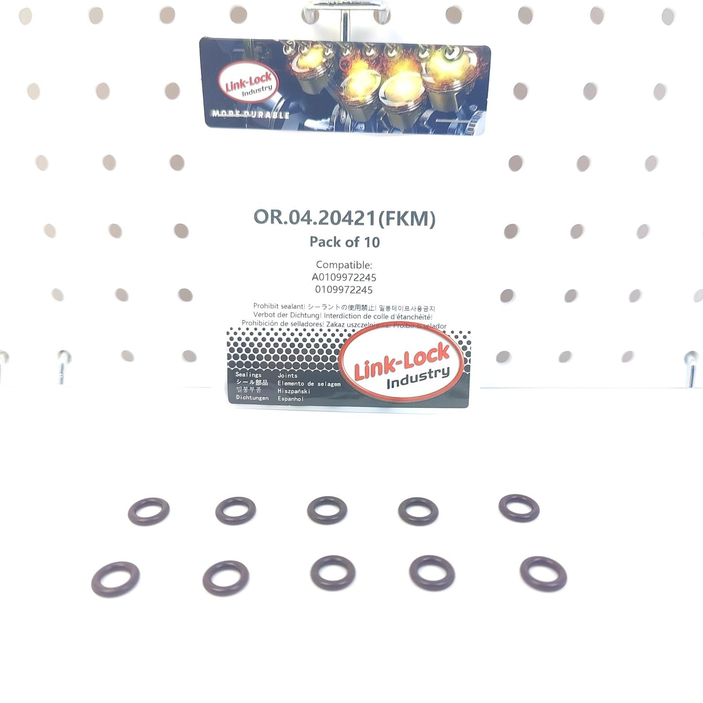 LINK-LOCK 10PCS OR.04.20421 FKM Viton Sealing O-Ring Kit of Oil Line A0109972245 0109972245 for MERCEDES-BENZ