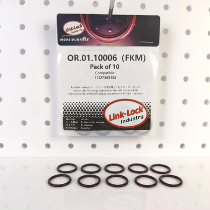LINK-LOCK 10PCS FKMバイトンOR.01.10006 ターボチャージングパイプラインOリング 11427563453 BMW N54用