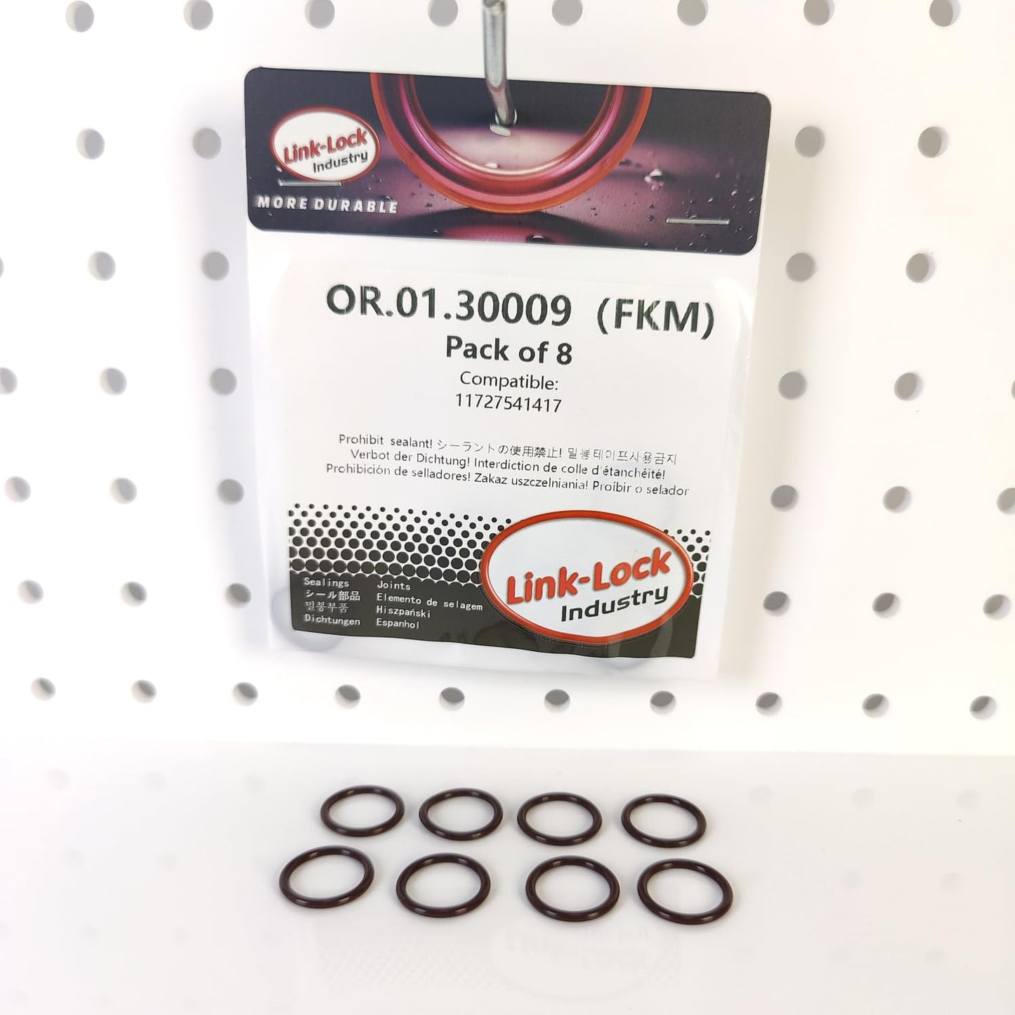 LINK-LOCK 8PCS FKM Viton OR.01.30009 Engine intake pipe O-RING 11727541417 for BMW N62