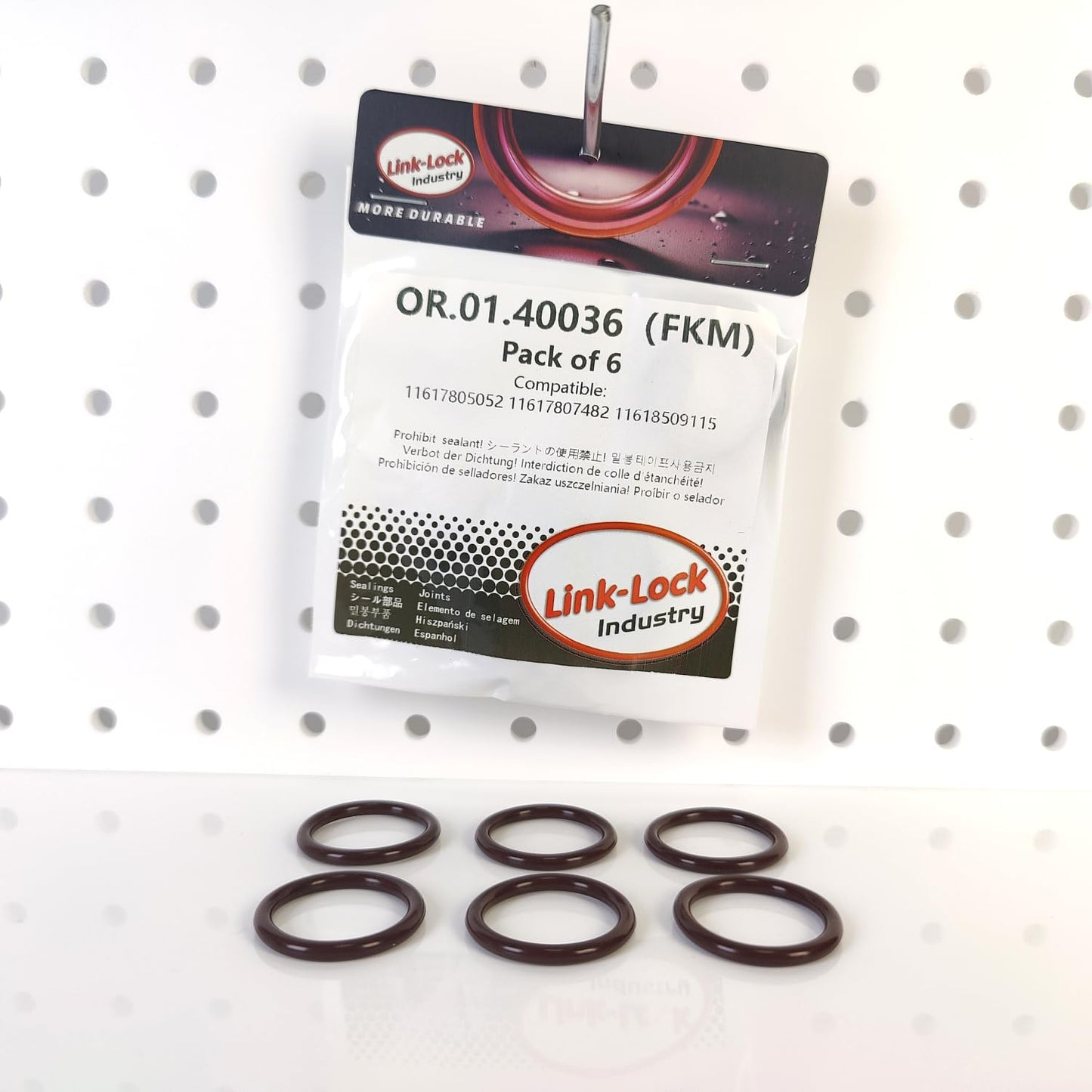 LINK-LOCK 6PCS FKM Viton OR.01.40036 Engine intake manifold O-RING gasket 11617805052 11617807482 11618509115 forBMW N47