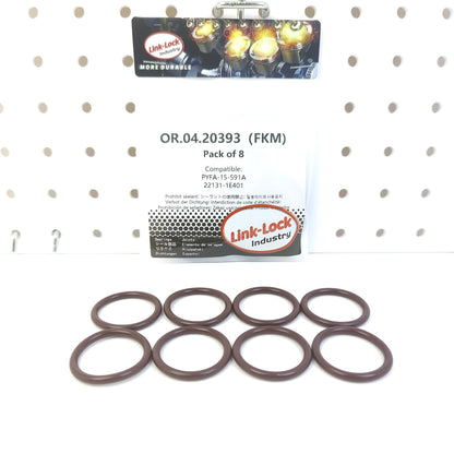 LINK-LOCK 8PCS OR.04.20393 FKM Viton Sealing O-Ring Kit of Coolant Pipe PYFA-15-591A 22131-1E401 for MAZDA for NISSAN