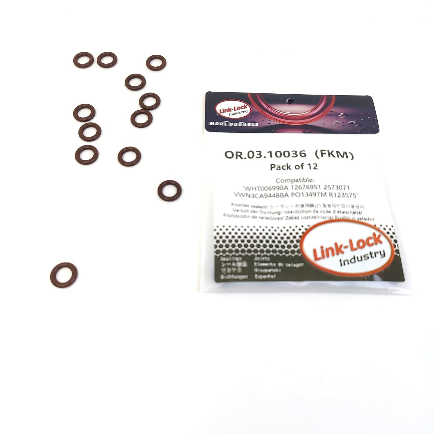 LINK-LOCK 12PCS OR.03.10036 FKM Viton Sealing O-Ring Kit Of Cylinder head cover bolt WHT006990A 12676951 2573071 VWN3CA9448BA PO13497M R123575 For 4045 For GMC-L5D L5P For CHEVROLET