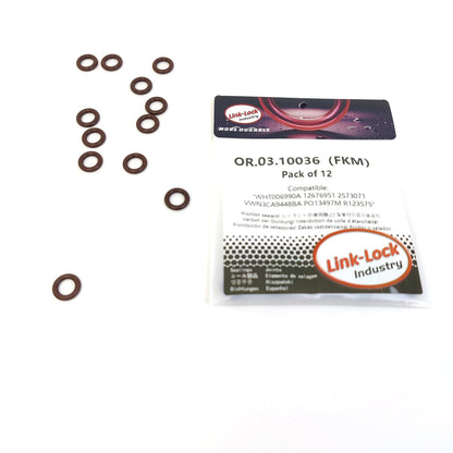 LINK-LOCK 12PCS OR.03.10036 FKM Viton Sealing O-Ring Kit Of Cylinder head cover bolt WHT006990A 12676951 2573071 VWN3CA9448BA PO13497M R123575 For 4045 For GMC-L5D L5P For CHEVROLET