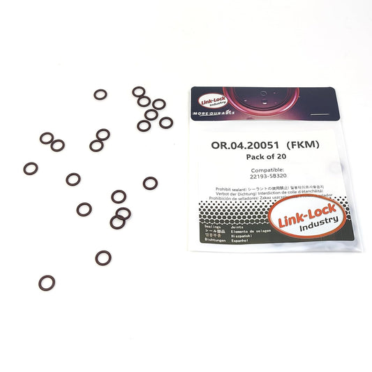 LINK-LOCK 20PCS OR.04.20051 FKM Viton Sealing O-Ring Kit of Fuel Injection Pump Filter 22193-5B320 for TOYOTA for LEXUS