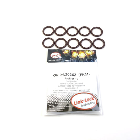 LINK-LOCK 10PCS OR.04.20262 FKMバイトン製シーリングOリングキット エアフィルターハウジングインテークホース用 15066-1CA0A LR101805 A0009874346 A0199975548 90301-20012 MERCEDES-BENZ INFINITI LAND ROVER用