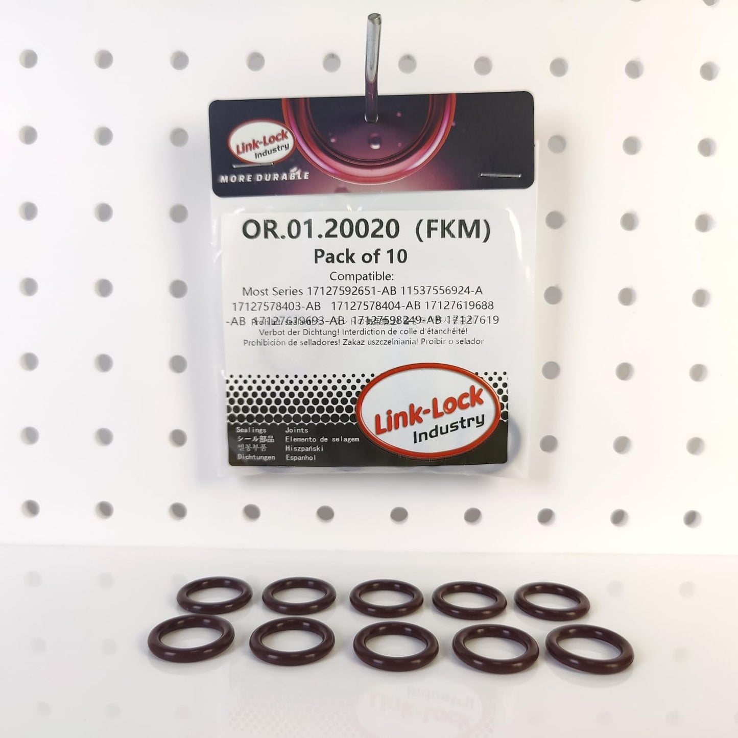LINK-LOCK 10PCS FKM Viton OR.01.20020 Engine coolant pipe / Water hose O-Ring For BMW MOST 17127592651-AB 11537556924-A 17127578403-AB   17127578404-AB for BMW MOST