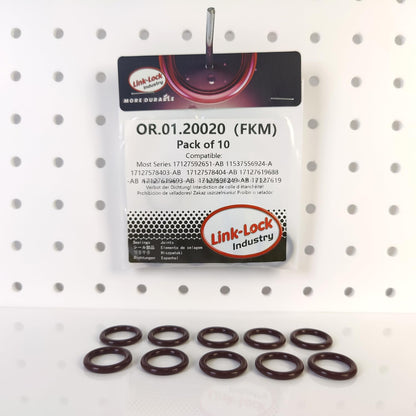 LINK-LOCK 10PCS FKM Viton OR.01.20020 Engine coolant pipe / Water hose O-Ring For BMW MOST 17127592651-AB 11537556924-A 17127578403-AB   17127578404-AB for BMW MOST