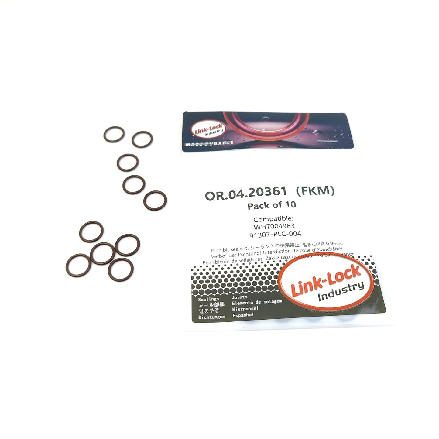 LINK-LOCK 10PCS OR.04.20361 FKM Viton Sealing O-Ring Kit of Thermostat WHT004963 91307-PLC-004 for AUDI for HONDA