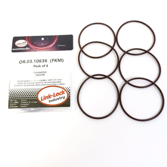 LINK-LOCK 6PCS OR.03.10636 FKM Viton 59.6×2.4 Sealing Universal O-Ring Kit 2523708 For SCANIA
