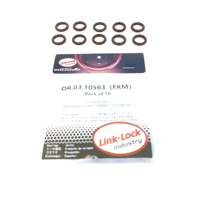 LINK-LOCK 10PCS OR.03.10563 FKMバイトン製シーリングOリングキット オイルポンプ用 N90666003 11437794484 17227680667 アウディ フォルクスワーゲン BMW用