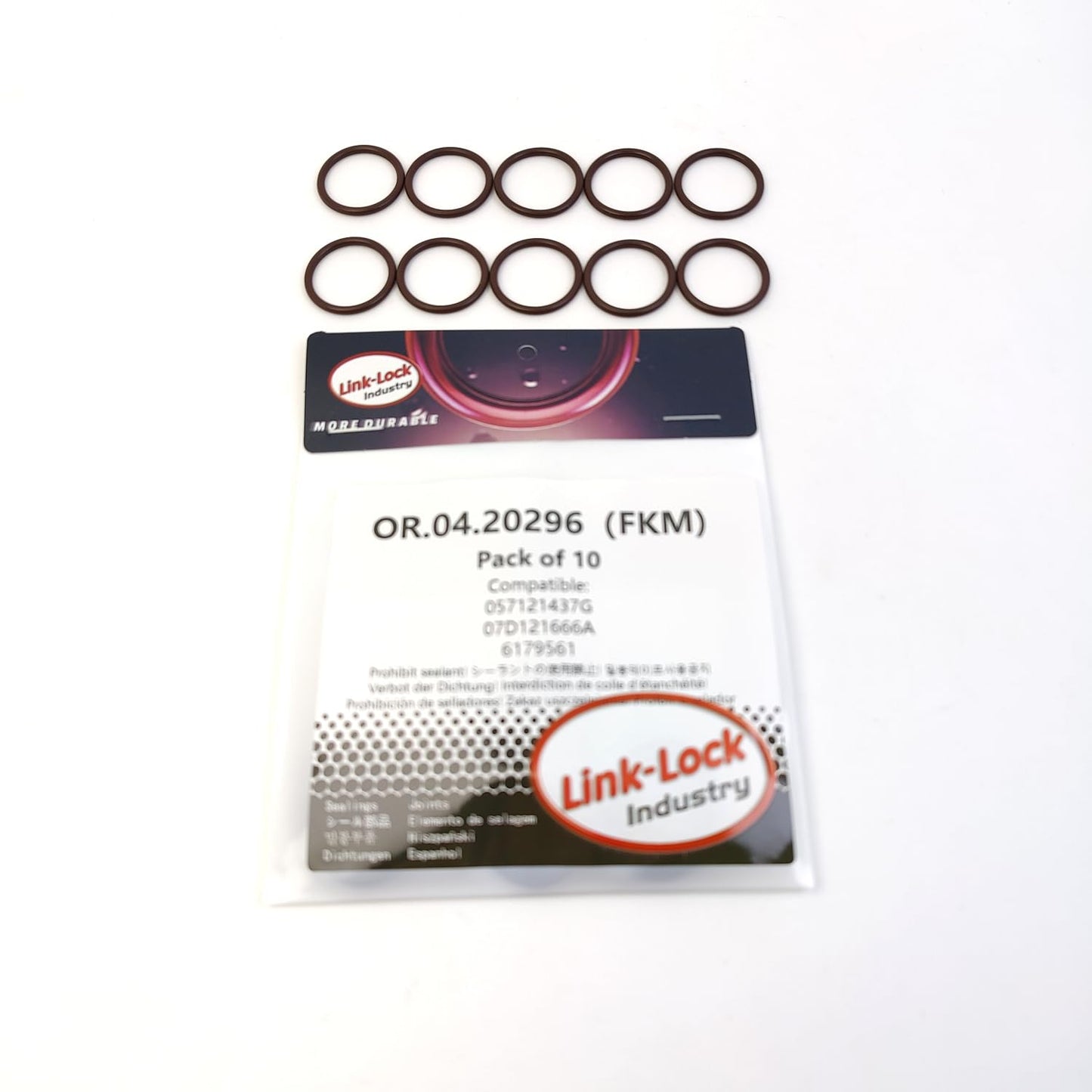 LINK-LOCK 10PCS OR.04.20296 FKM Vitonサーモスタット用Oリングキット 057121437G 07D121666A 6179561 AUDI FORD用