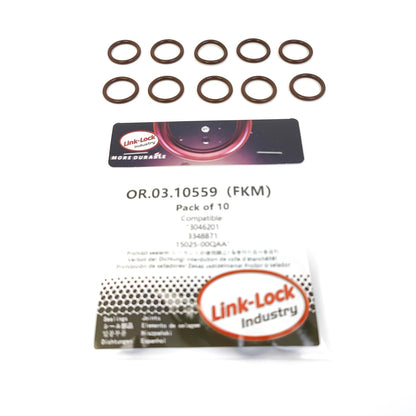 LINK-LOCK 6個組 OR.03.10558 FKM Viton製 シーリングOリングキット エンジンバルブカバーカム穴用 A0179974748 メルセデスベンツ用