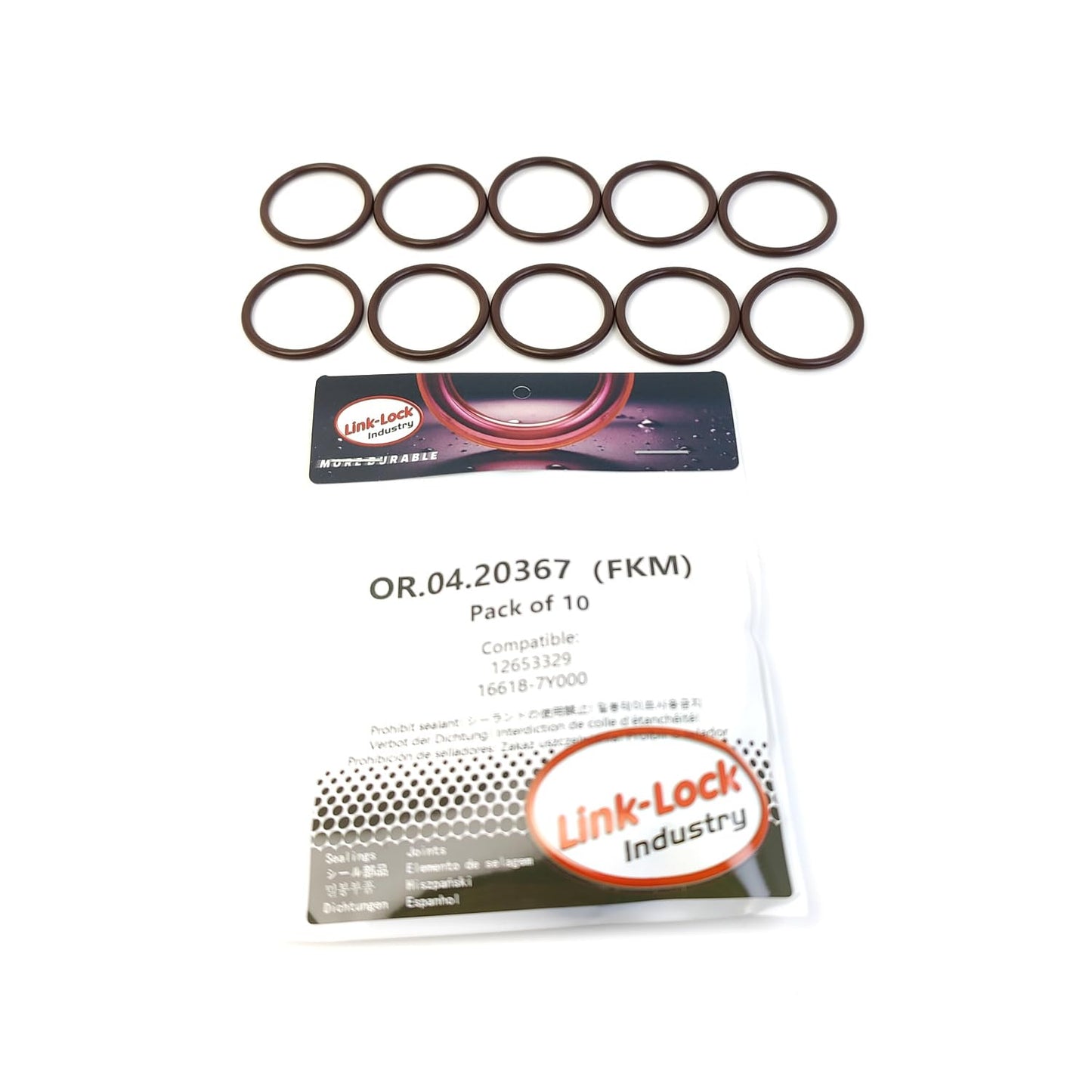 LINK-LOCK 10PCS OR.04.20367 FKM Viton Sealing O-Ring Kit of Fuel Line 12653329 16618-7Y000 for CHEVROLET for NISSAN