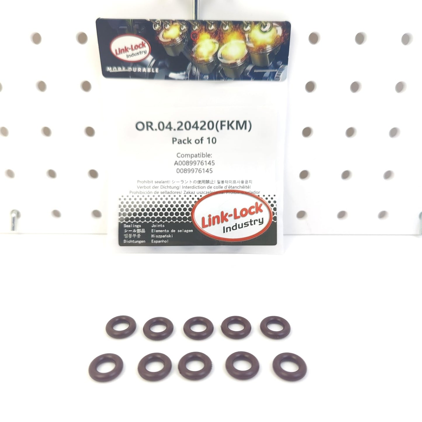 LINK-LOCK 10個 OR.04.20420 FKM フューエルインジェクションポンプ用ビトンOリングキット A0089976145 0089976145 メルセデスベンツ用