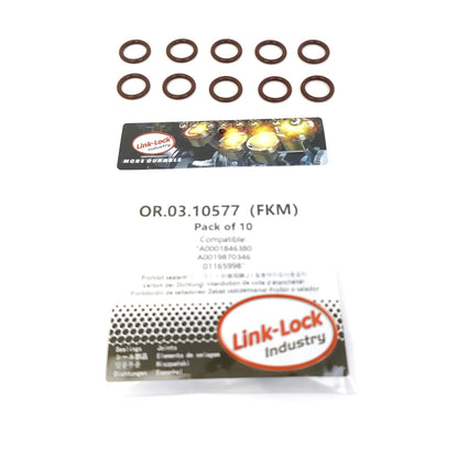 LINK-LOCK 10個 OR.03.10577 FKM バイトン 13×2.5 シーリングユニバーサルOリングキット A0001846380 A0019870346 01165998 ドイツ製 メルセデス・ベンツ用