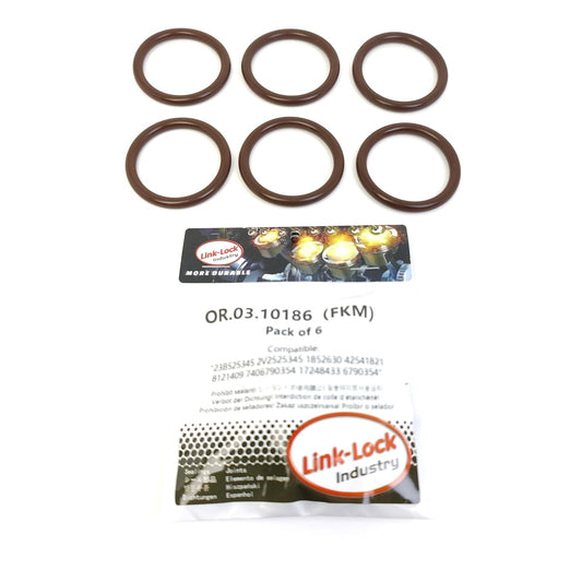 LINK-LOCK 6PCS OR.03.10186 FKM Viton Sealing O-Ring Kit of Differential 23B525345 2V2525345 1852630 42541821 8121409 7406790354 17248433 6790354 For VOLVO For AUDI For CUPRA For IVECO For VW