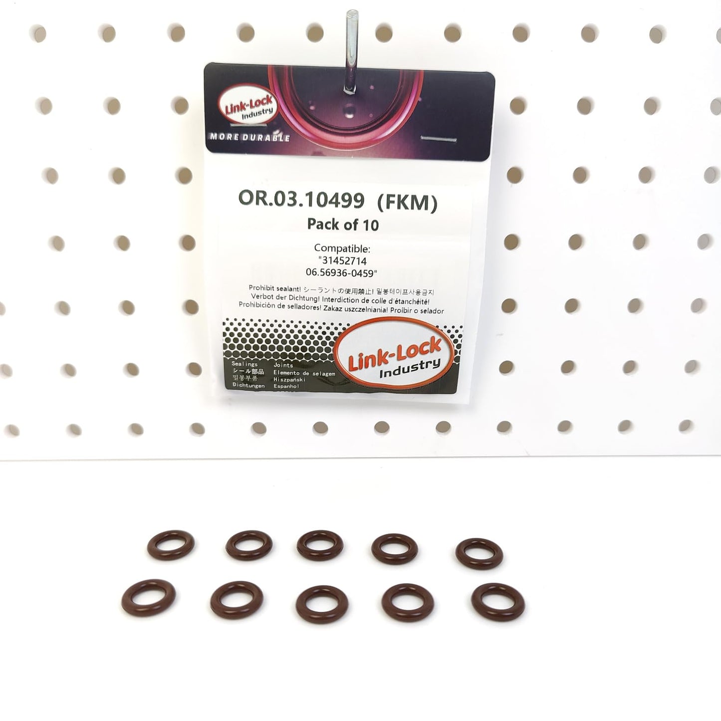 LINK-LOCK 10PCS OR.03.10499 FKM Viton Sealing O-Ring Kit of Turbocharger oil circuit 31452714 06.56936-0459 For MAN For VOLVO