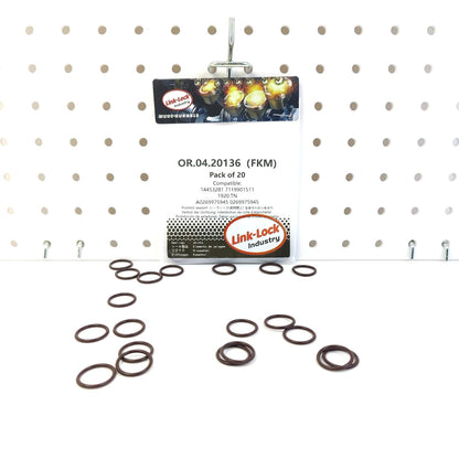 LINK-LOCK 20PCS OR.04.20136 FKM Vitonエキゾーストマニホールド用Oリングキット 14453281 7119901511 1920.TN A0269975945 0269975945 ALFA ROMEO BMW CITROËN MERCEDES-BENZ用