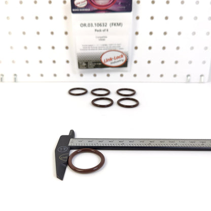 LINK-LOCK 6PCS OR.03.10632 FKMバイトン 24.6×3.6 シール ユニバーサルOリングキット 109080 CUMMINS用