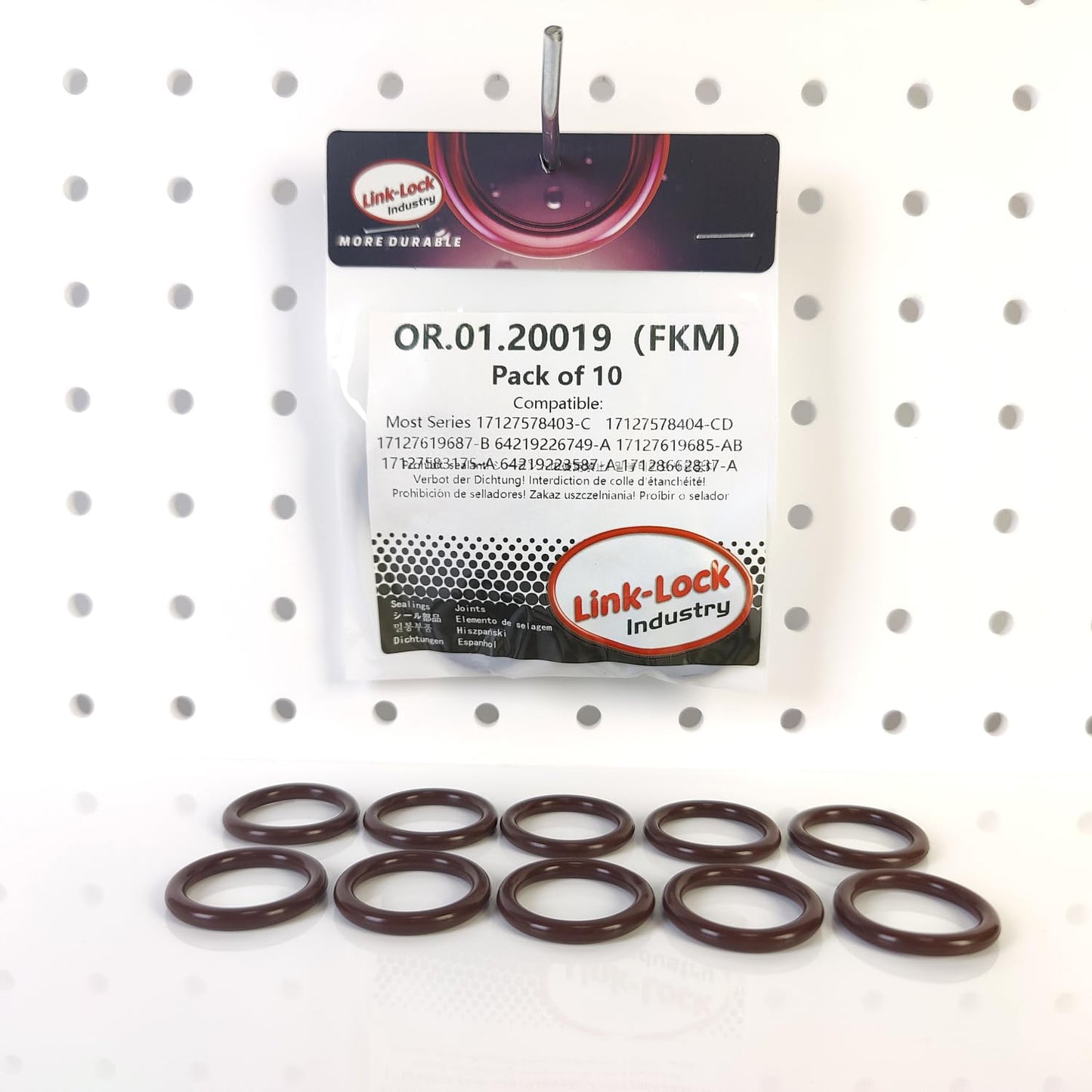 LINK-LOCK 10PCS FKM Viton OR.01.20019 Engine coolant pipe / Water hose O-Ring BMW MOST 17127578403-C  17127578404-CD 17127619687   for BMW MOST
