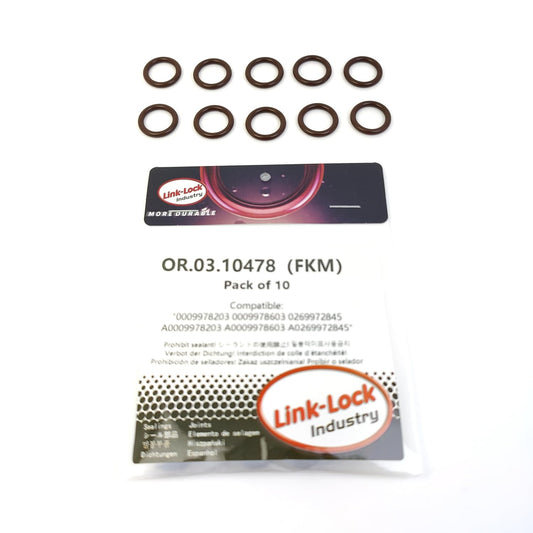 LINK-LOCK 10PCS OR.03.10478 FKM Viton Sealing O-ring Kit of Oil pump/turbocharger 0009978203 0009978603 0269972845 A0009978203 A0009978603 A0269972845 For MERCEDES-BENZ