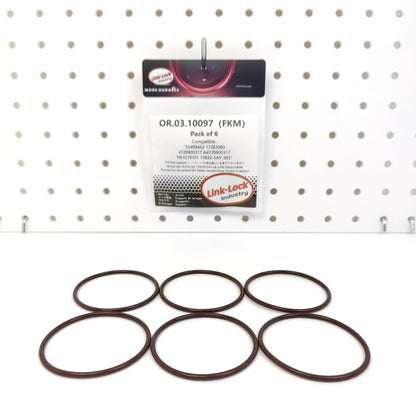 LINK-LOCK 6PCS OR.03.10097 FKM Viton Sealing O-Ring Kit Of Engine oil cooler 4729900317 A4729900317 N91019101 15832-5AY-305 For MERCEDES-BENZ-OM471 For AUDI-DYGA DJPB For CADILLAC-LSY For HONDA-P10A2