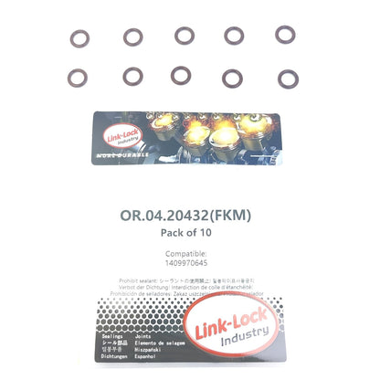 LINK-LOCK 10PCS OR.04.20432 FKM Viton Sealing O-Ring Kit of Coolant Tube 1409970645 for MERCEDES-BENZ