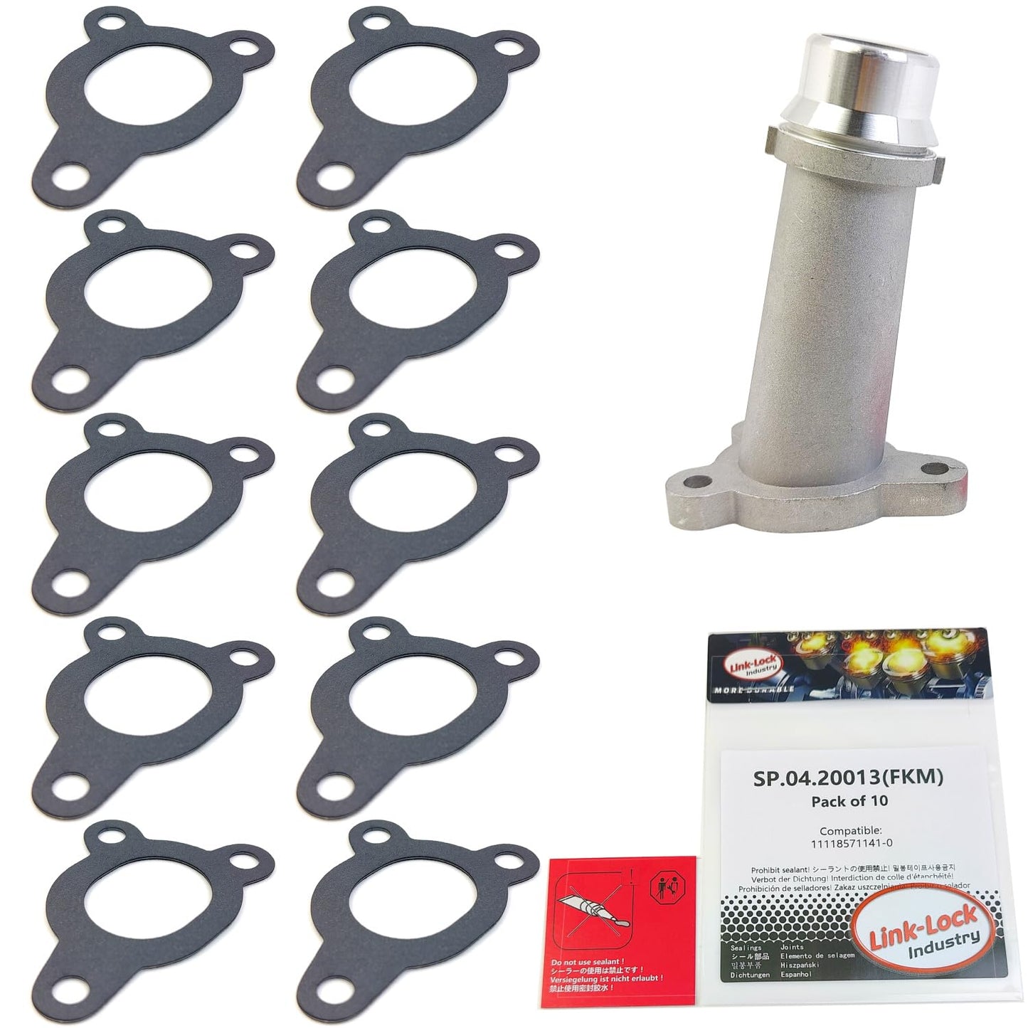 LINK-LOCK 10PCS SP.04.20013 Coolant Pip Metal Composite Gasket 11118571141-0 Only for the Aluminum Connector for BMW B38 B37