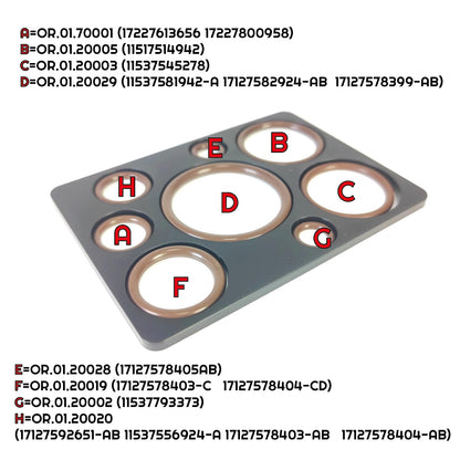 LINK-LOCK 28個 FKMバイトン OK.01.H0001S エンジン冷却水パイプ/ウォーターホースOリングキット 17227613656 17227800958 11517514942 11537545278 BMW N52 F10 F18 F11 523I 530I用