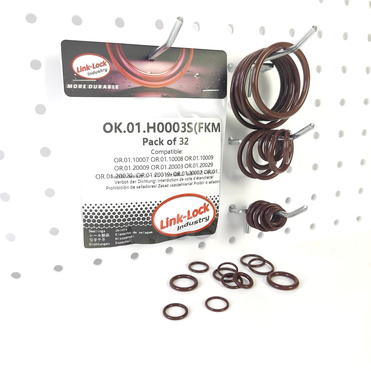 LINK-LOCK 32PCS FKM Viton OK.01.H0003S Engine coolant pipe / Water hose O-Ring Kit  11537590575 07141696931 11427590576 for BMW N55 F10 F11 F07 535I 535GT