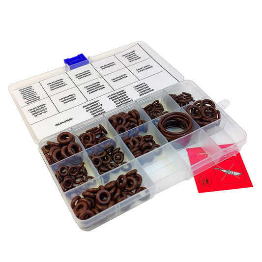 LINK-LOCK 220 PCS Fuel Injector O-Ring Kit FKM (Fluorocarbon) Viton O-Rings Assortment Universal Compatible with Ford, BMW, Mercedes, VW, Audi, Volvo, Buick, Chevrolet and More