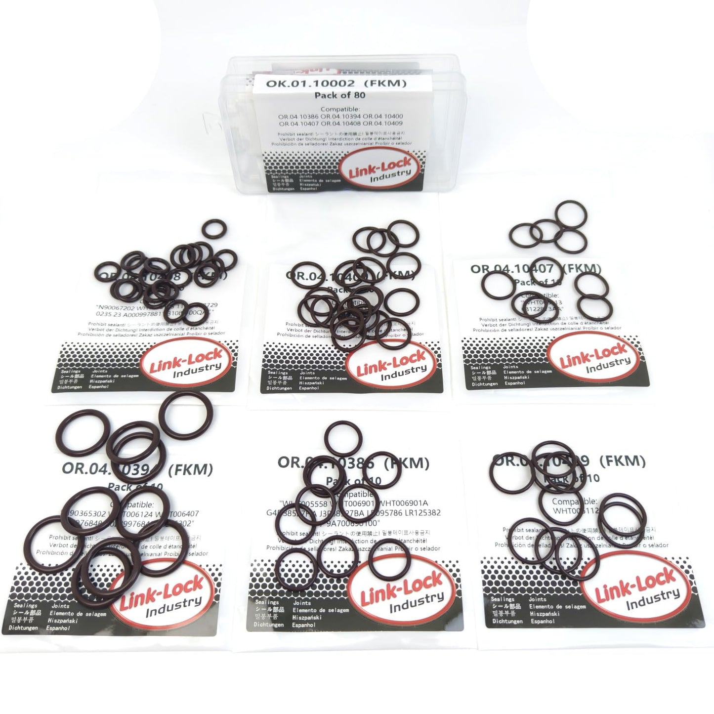 80PCS FKM Viton OK.01.10002 터보차저 워터 파이프 및 오일 파이프 O-링 키트 WHT006901 LR095786 N90365302 WHT006114 WHT006113 N90067202 G4D38527HA J3P38527BA WHT006112 AUDI용 VW EA888용