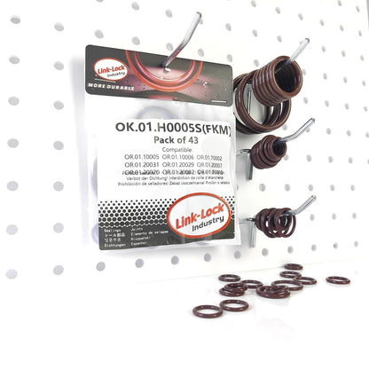 LINK-LOCK 43個 FKMバイトン OK.01.H0005S エンジン冷却水パイプ/ウォーターホースOリングキット 11427558936 11427563453 17211742636 BMW N54 E90 E91 E92 E93 335I用