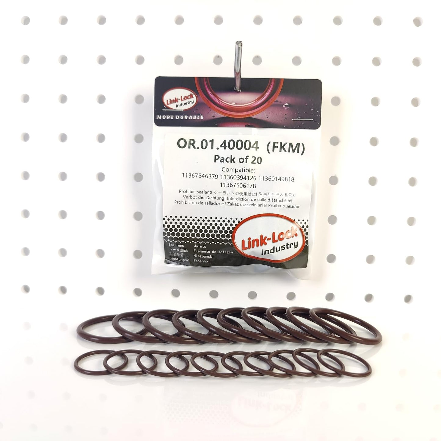 LINK-LOCK 20PCS FKM ビトン OR.01.40004 エンジン VVTソレノイドバルブ Oリング ガスケット 11367546379 11360394126 11360149818 11367506178 BMW N45 N46 N62 N73用