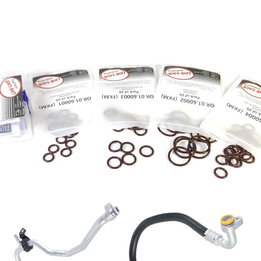 80PCS FKM OK.01.60001 Air Conditioning Pipe O-Ring kit 64508374959 64500141232 64508363041 64538375742 64530141213 64508375741 64500141209 for BMW E81 E87 E82 F20 E46 E90 E92 F35 E39 F07
