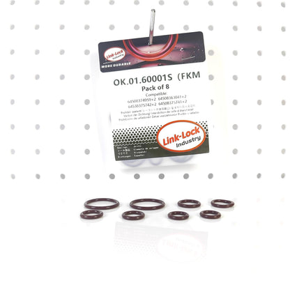 8PCS FKM OK.01.60001S エアコンパイプOリングキット 64508374959 64500141232 64508363041 64538375742 64530141213 64508375741 BMW E81 E87 E82 F20 E46 E90 E92 F35 E39 F07 F10 F06 F12用