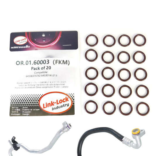 20PCS FKM OR.01.60003 O-Ring Gasket for air Conditioning Pipe 64538375742 64530141213 for BMW All