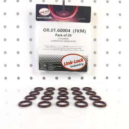 20個 OR.01.60004 FKM Oリングガスケット エアコンパイプ用 64508375741 64500141209 BMW全般